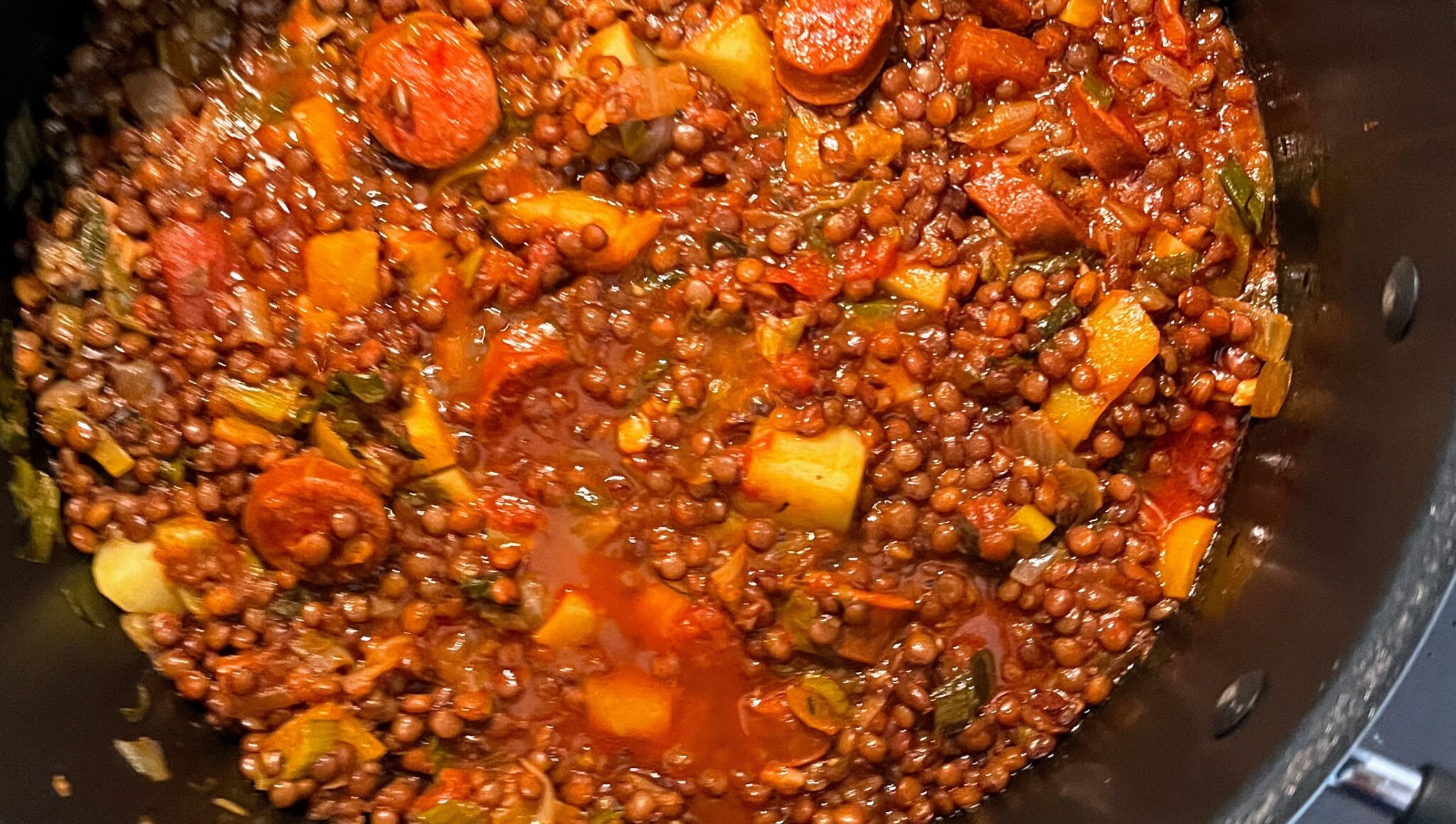 Spanish Lentil And Chorizo Stew Flexitarian Kitchen