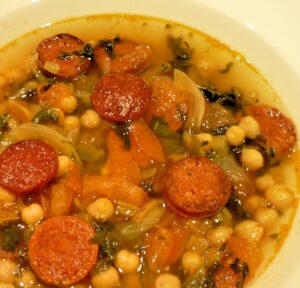 Chickpea Soup with Chorizos Recipe