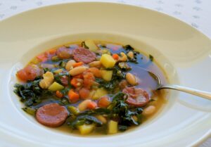 Kale Soup with Cannellini Beans and Chorizo Recipe