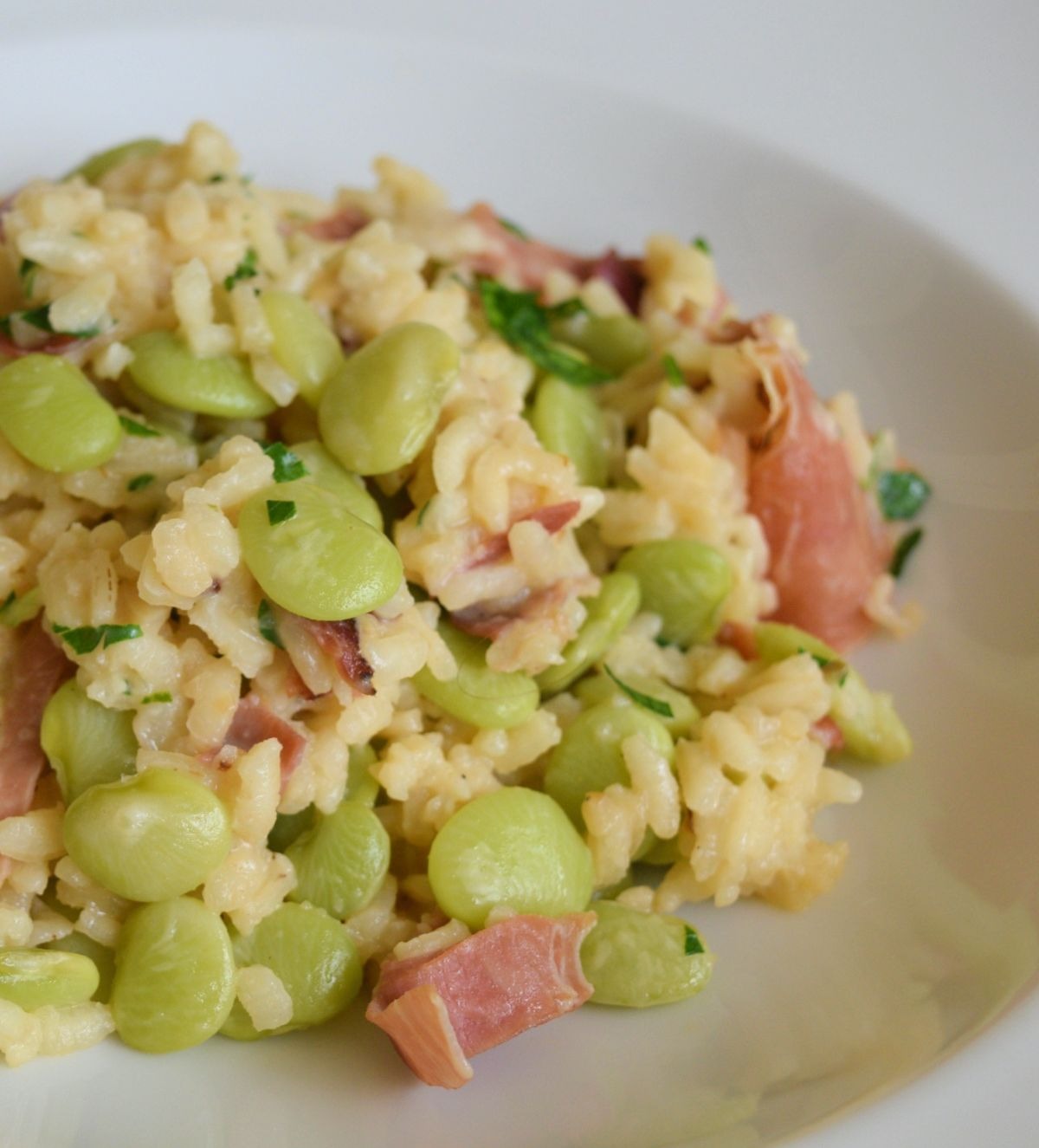 Lima Bean and Prosciutto Risotto