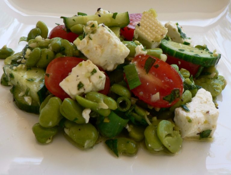Lima (Fava) Bean Salad with Feta Cheese Flexitarian Kitchen