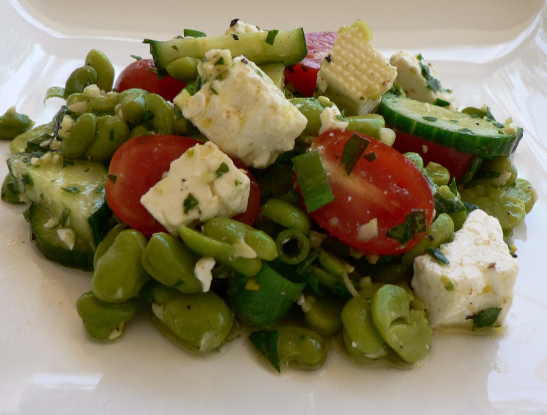 Lima (Fava) Bean Salad with Feta Cheese Flexitarian Kitchen