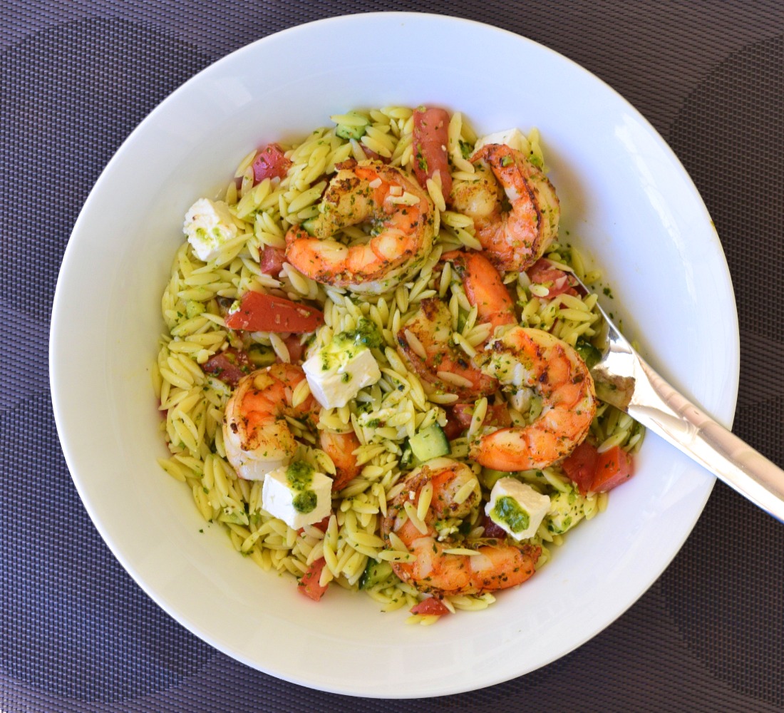 Orzo and Shrimp Salad with Feta Cheese Recipe