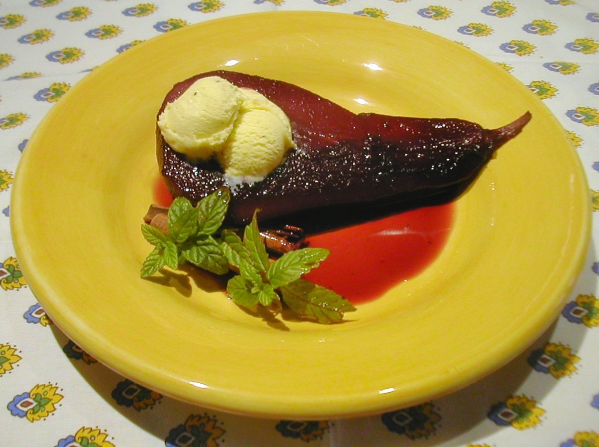 Poached Pears in Red Wine Syrup Recipe