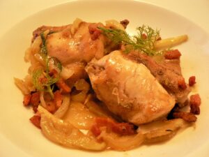 Rabbit with Fennel and Pancetta Recipe