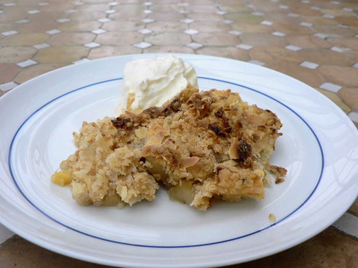 Rhubarb and Apple Crumble