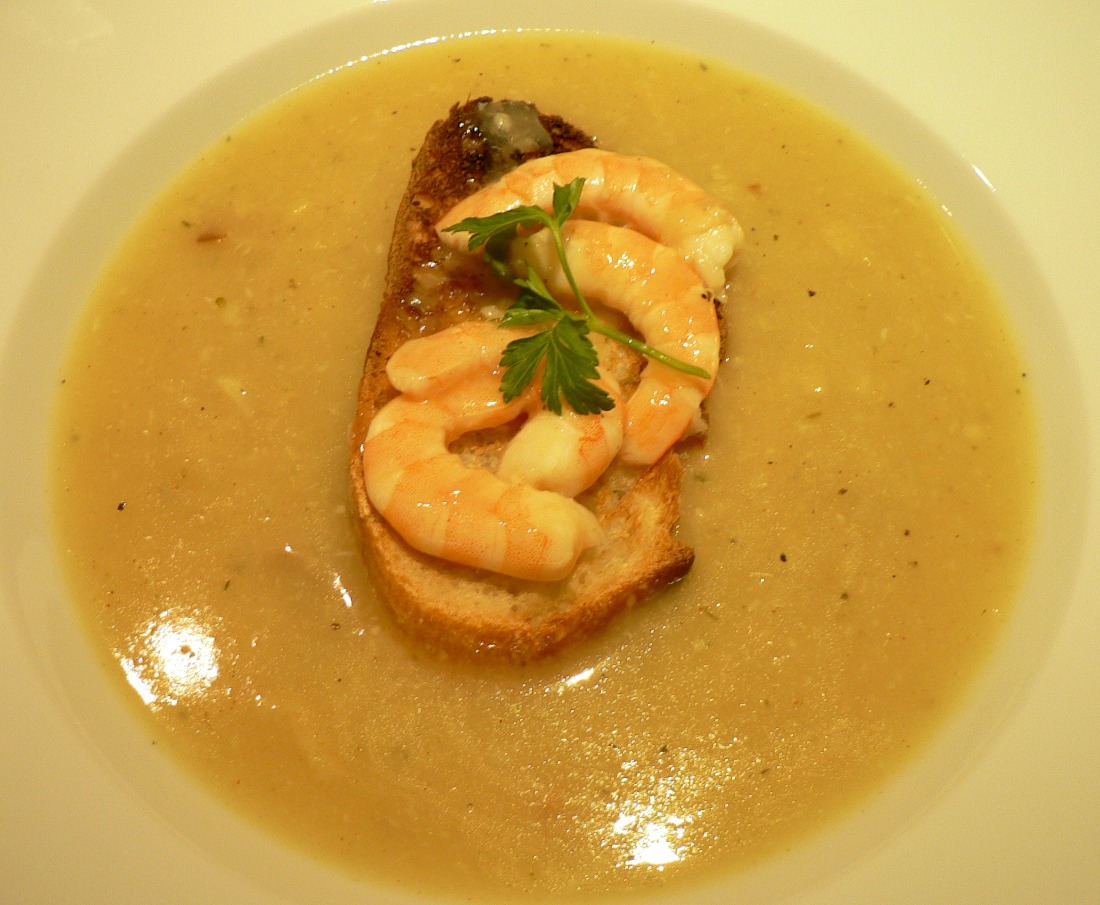 Roasted Garlic Soup with Shrimp Recipe