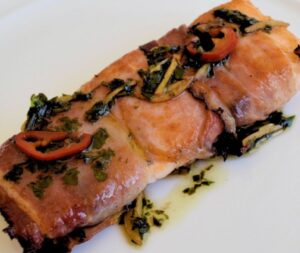 Salmon Fillets wrapped in Serrano Ham Recipe
