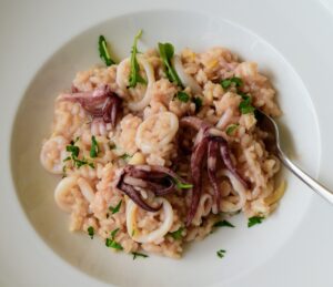 Squid and Arugula Risotto Recipe