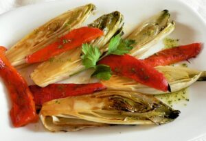 Belgian Endives with Roasted Peppers Recipe