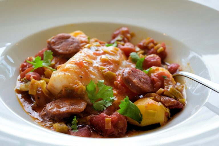 Codfish with Portuguese Linguiça Recipe