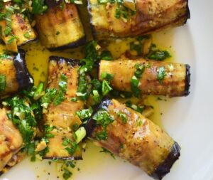 Eggplant Rolls with Goat Cheese and Herbs Recipe