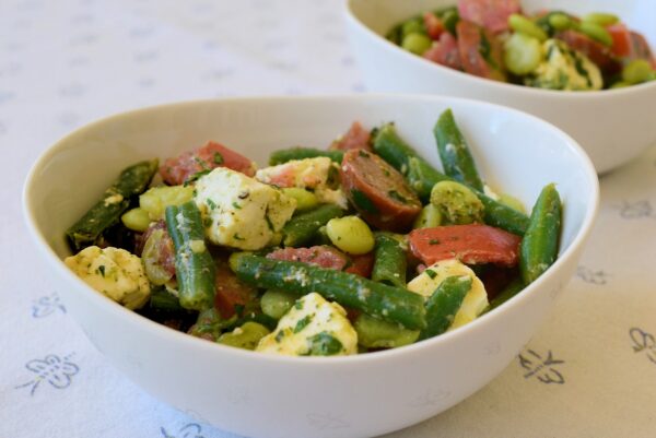 Two Bean Salad with Spicy Sausage Recipe