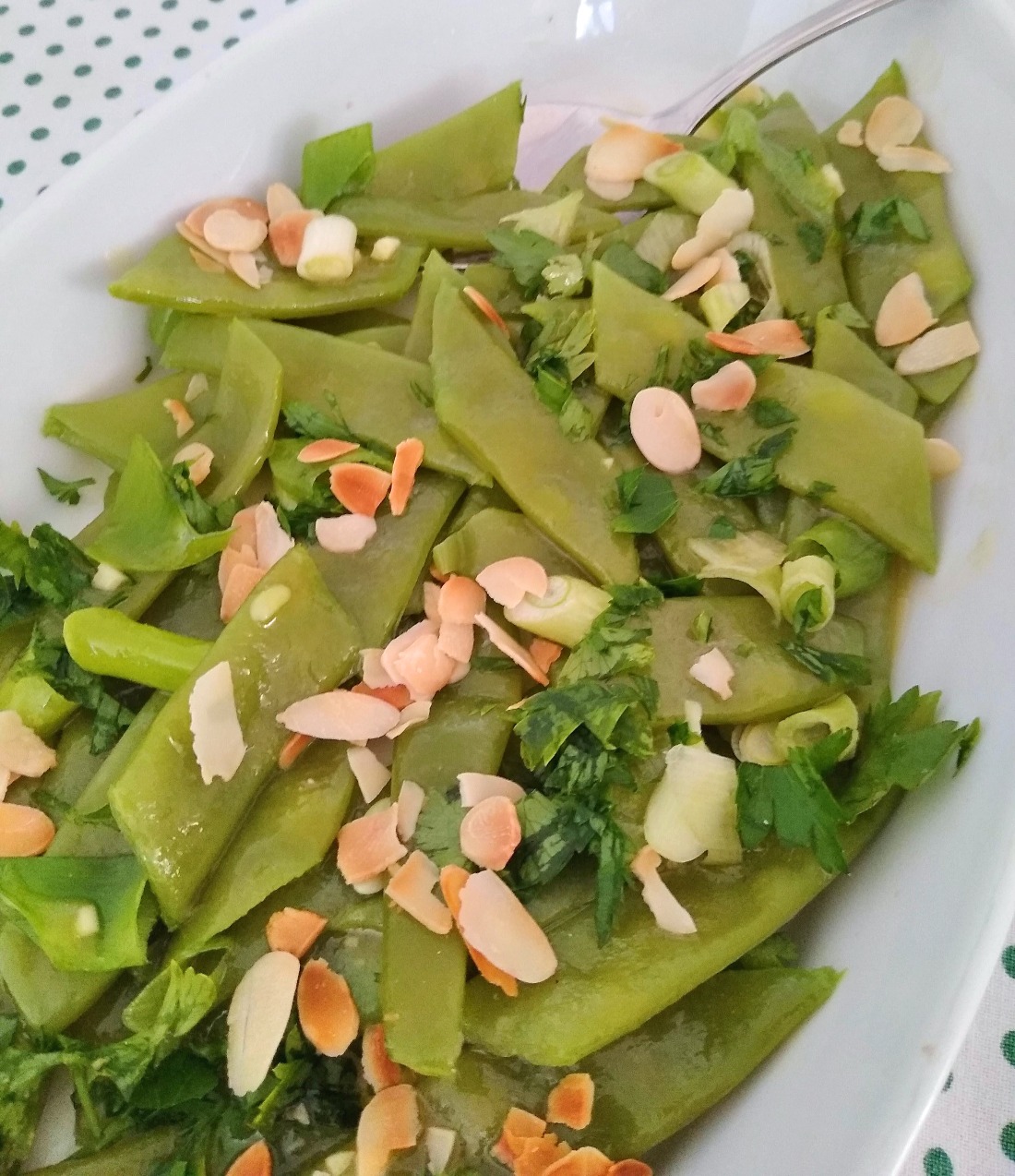 Italian Flat Beans with Toasted Almonds Flexitarian Kitchen