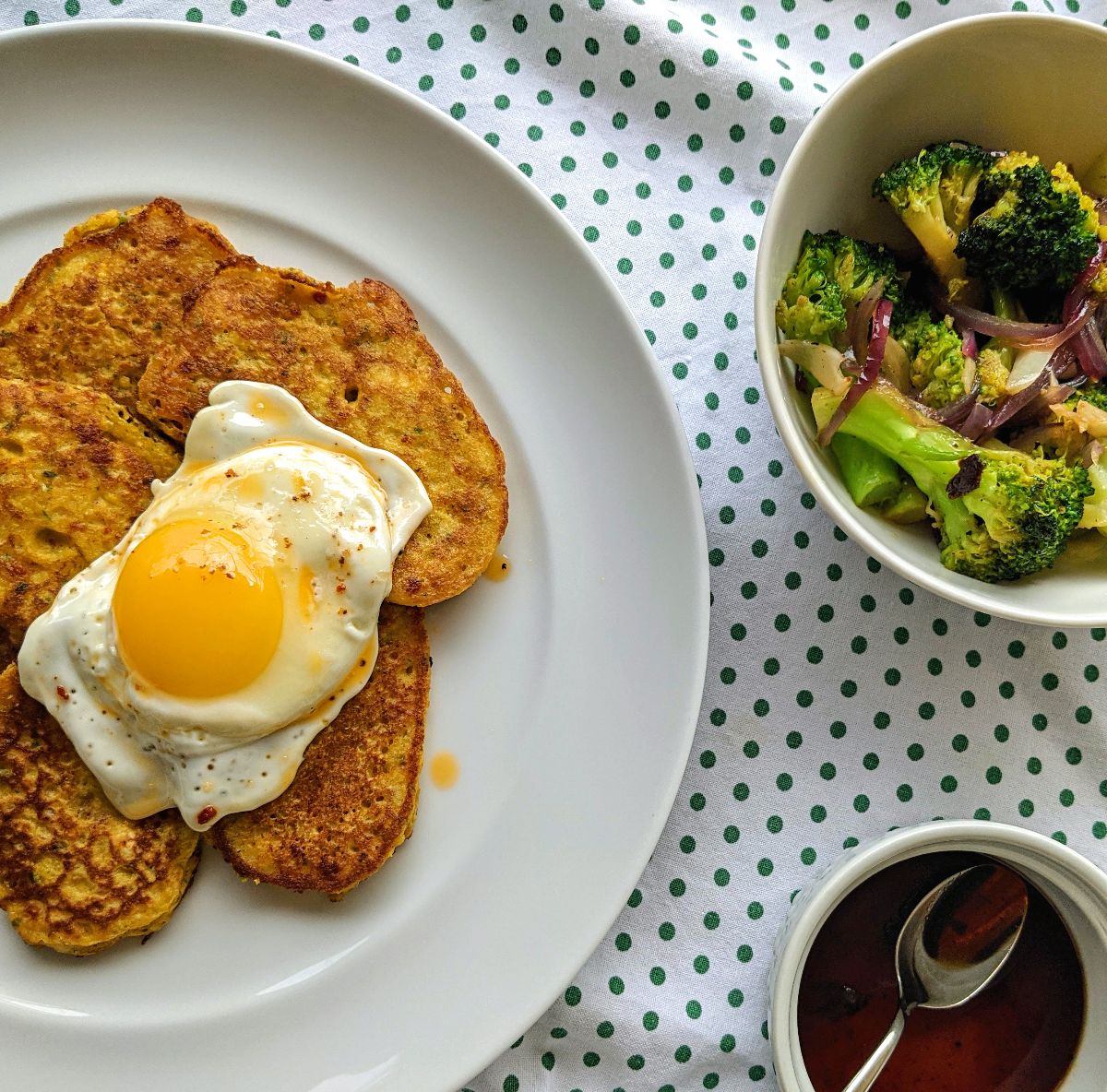 Chorizo Corn Fritters with Chipotle Maple Sauce