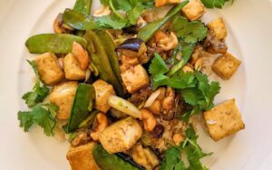 Eggplant and Crispy Tofu with Sweet and Sour Sauce Recipe