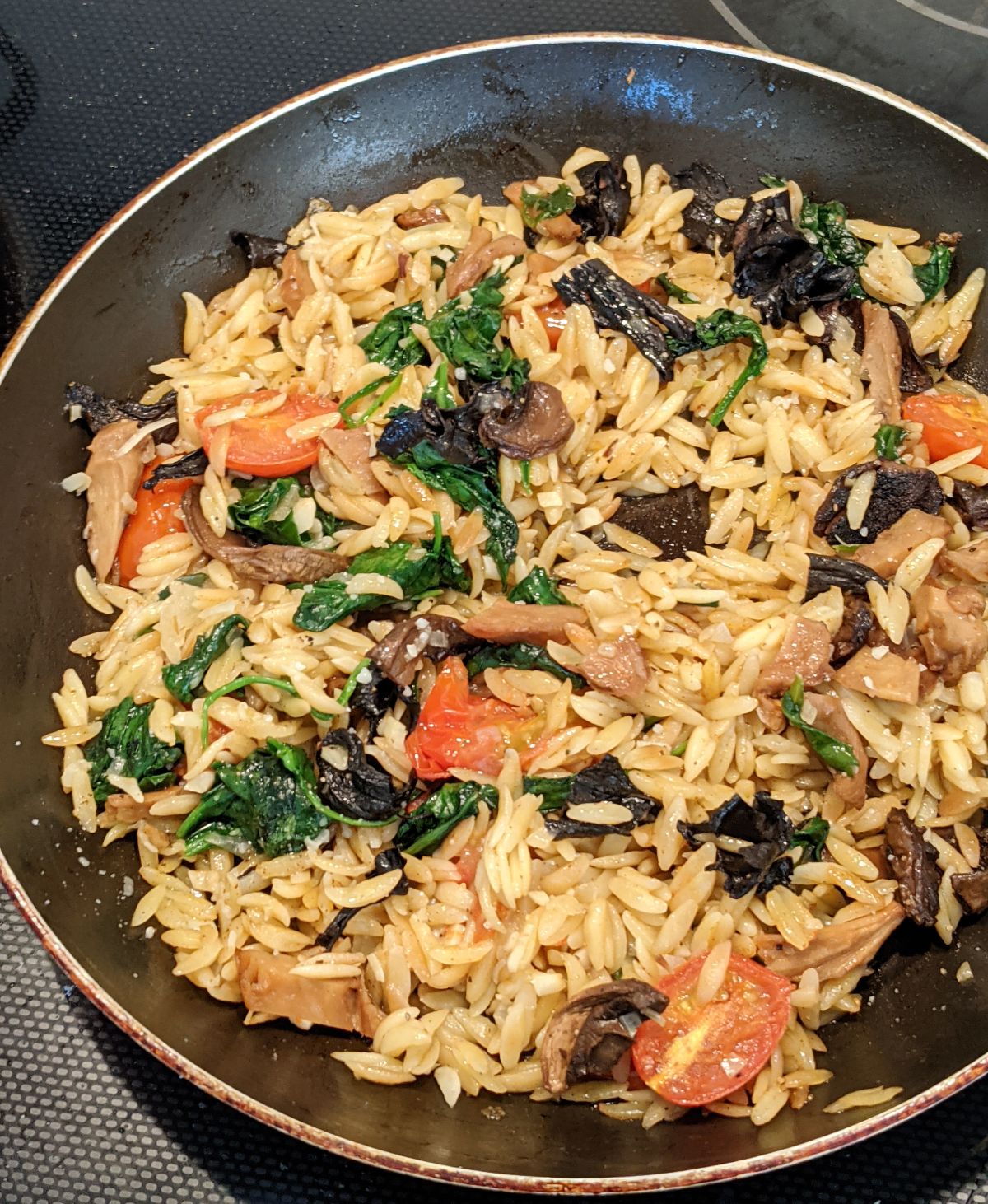 Spinach and Mushroom Orzo – Flexitarian Kitchen
