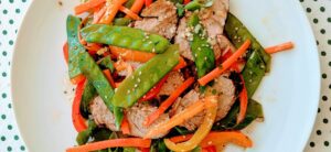 Roasted Pork Tenderloin with Stir-Fried Vegetable Salad Recipe