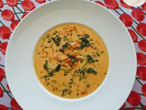 Swiss Cheese and Vegetable Soup