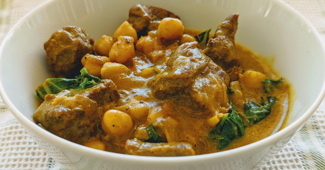 Lamb Curry with Chickpeas and Kale