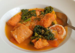 Portuguese Salt Codfish and Shrimps Stew Recipe