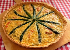 Asparagus and Smoked Salmon Quiche