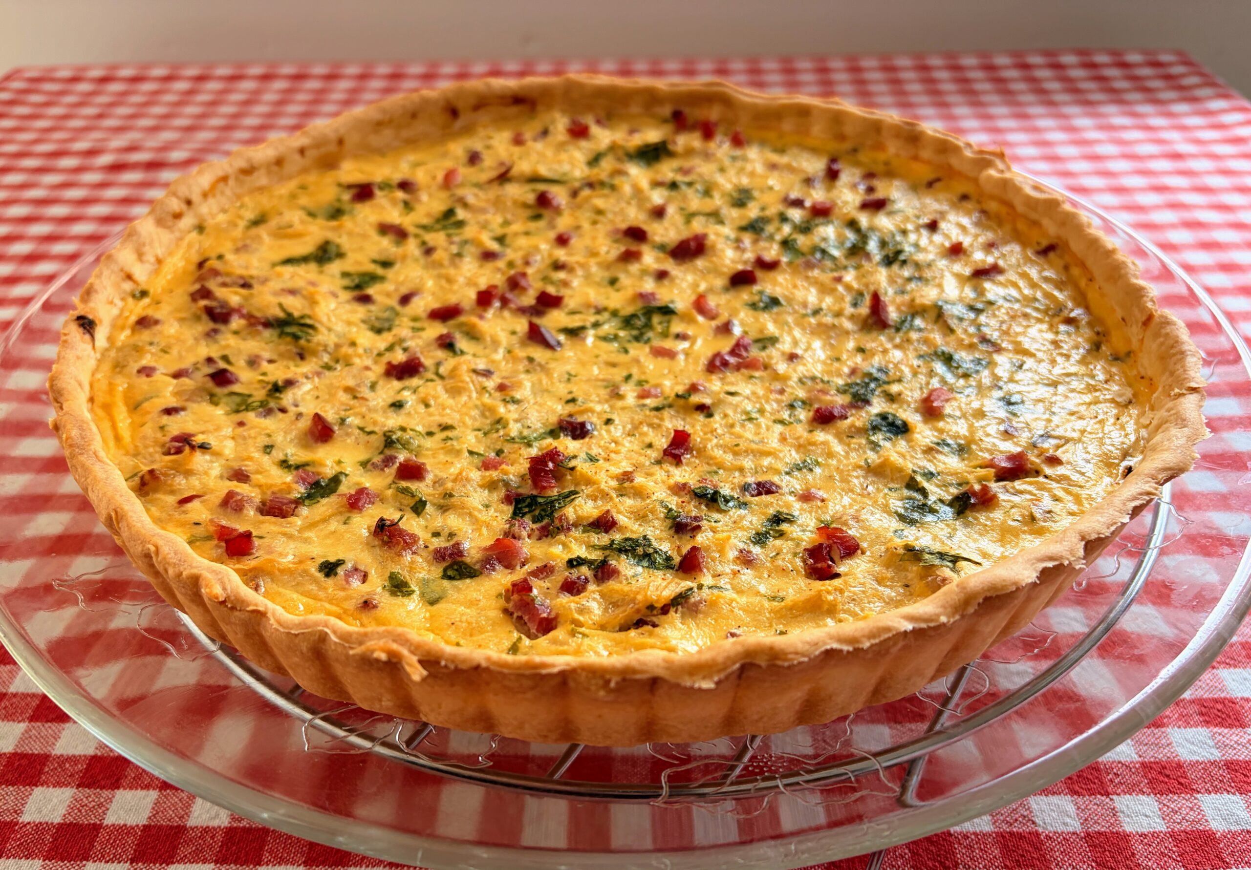 Sauerkraut Quiche with Smoked Ham