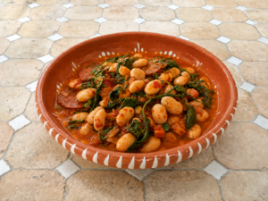 White Beans and Spinach with Chorizo