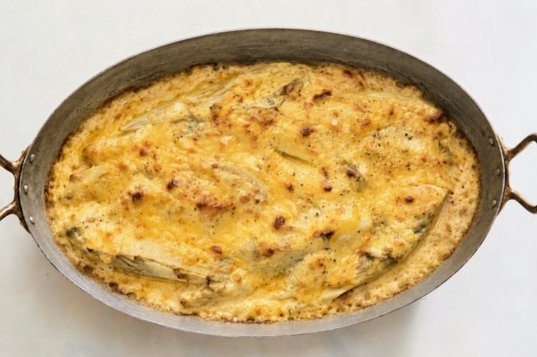 Chicken and Belgian Endives in Mustard-Sage Sauce