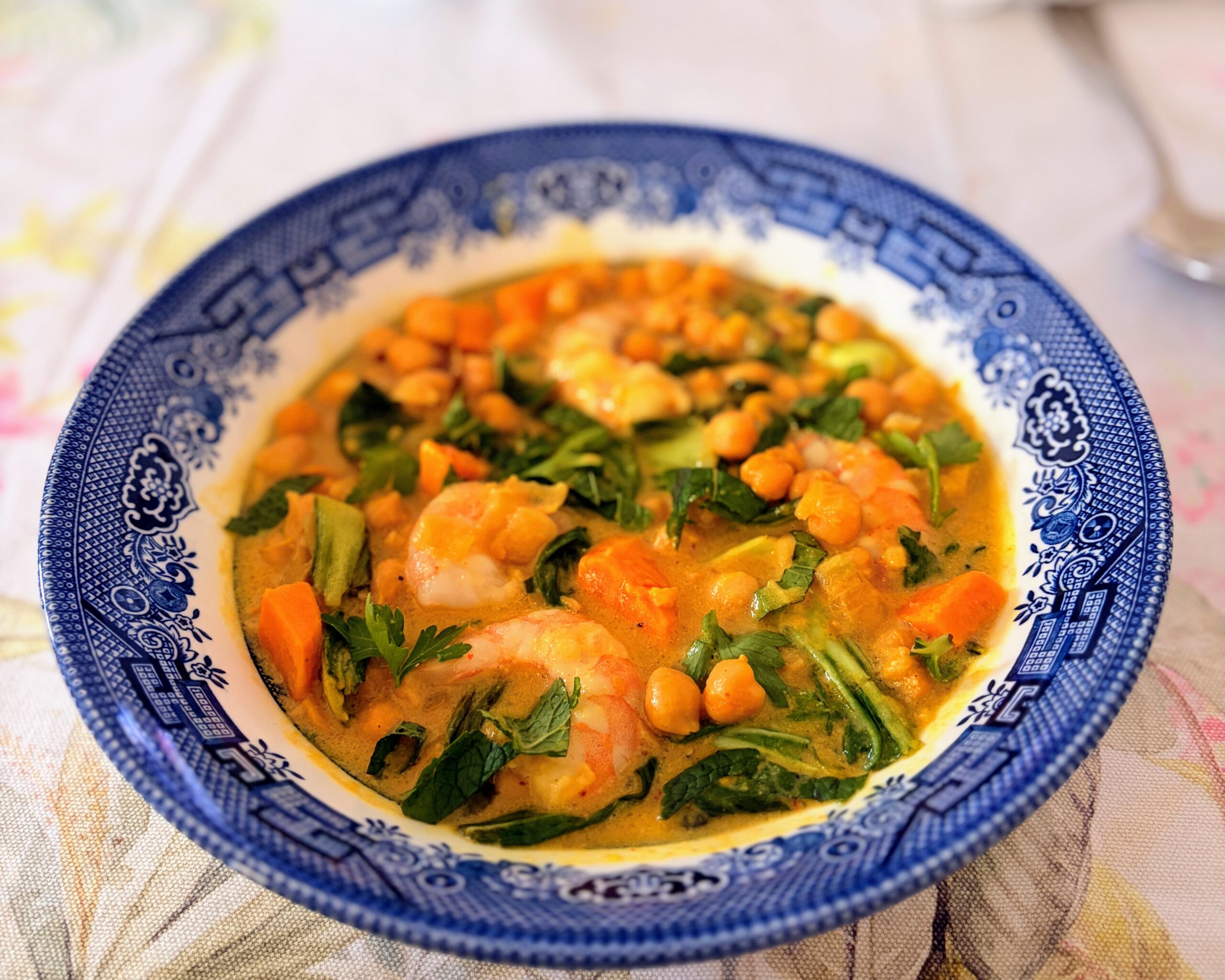 Shrimp and Coconut Chickpea Curry