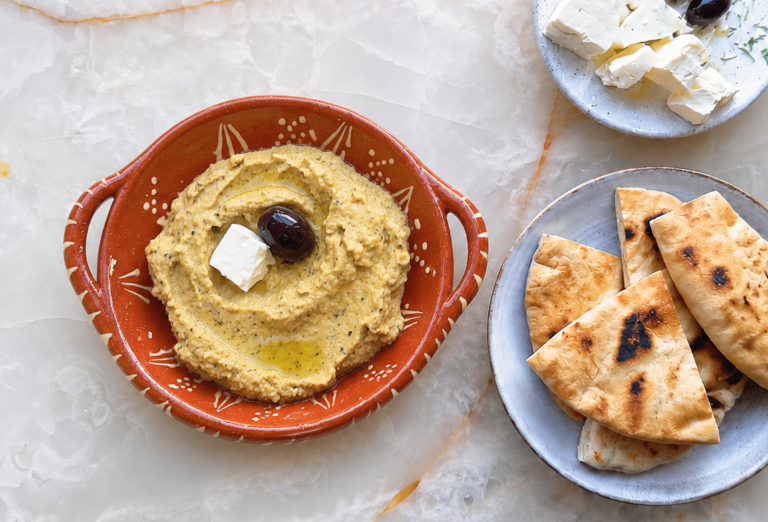Zucchini Hummus with Pine Nuts