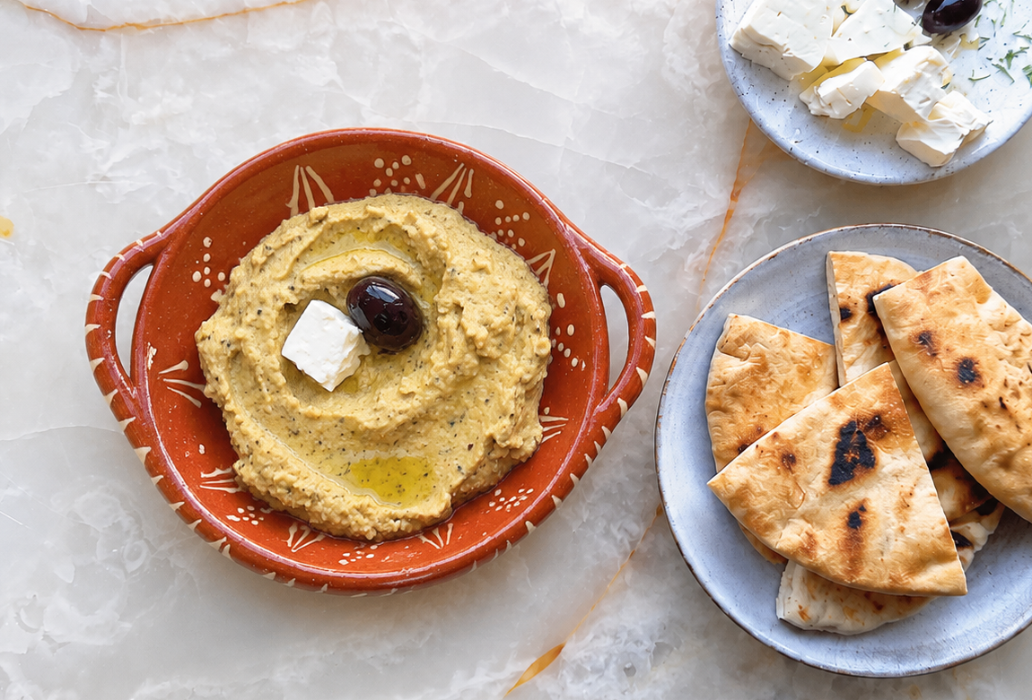 Zucchini Hummus with Pine Nuts