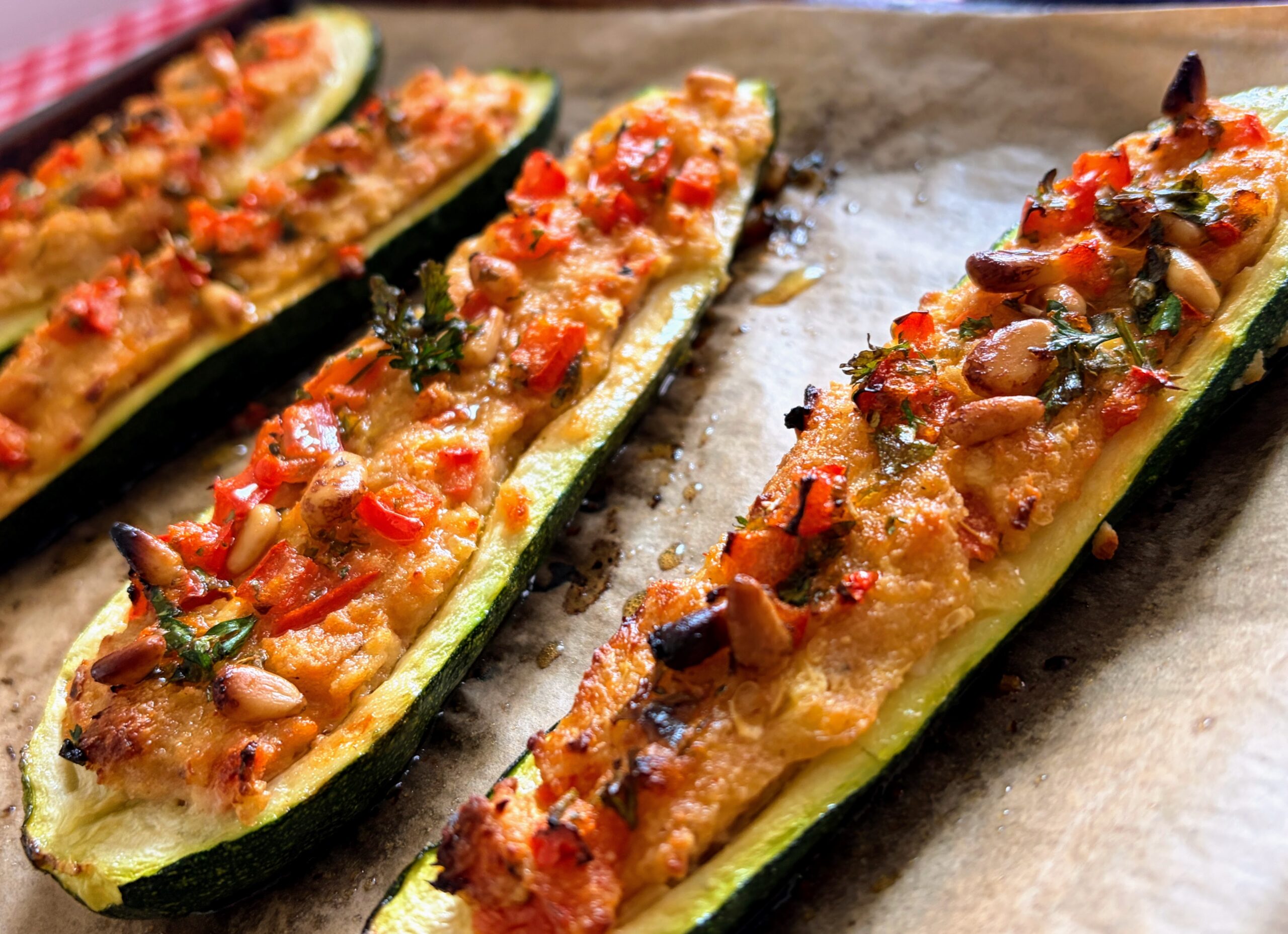 Zucchini Boats with Cherry Tomato Salsa